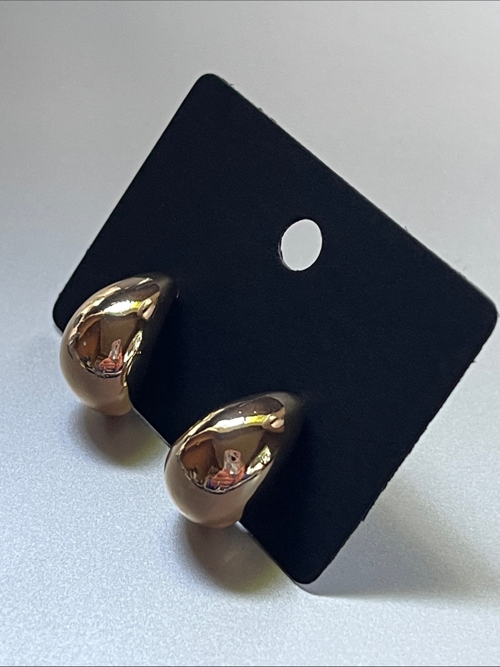 Chunky Wide Gold Mini Hoop Earrings